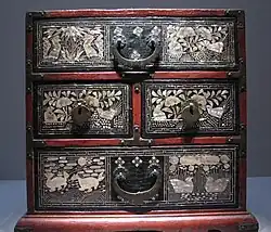 Lacquer drawer with mother-of-pearl inlay, at the National Museum of Korea in Seoul