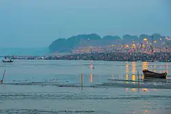 Approximately 50 and 30 million people attended the Prayagraj Ardh Kumbh Mela in 2019 and Maha Maha Kumbh Mela in 2013, respectively to bathe in the Ganges, making them the largest peaceful gathering events in the world.