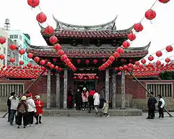 Typical Hoklo architecture styled Lukang Longshan Temple in Lukang city.
