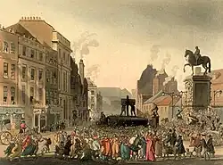 The pillory at Charing Cross in London, c. &nbsp;1808