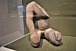 Kneeling human figure, 1200–600&nbsp;BCE