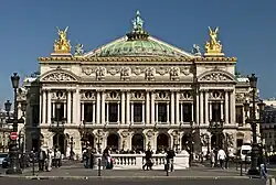 The Palais Garnier in Paris, built between 1861 and 1875, a Beaux-Arts masterpiece