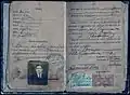 Passport of a Portuguese immigrant, 1927.
