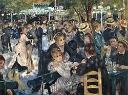 Dance at Le moulin de la Galette, by Pierre-Auguste Renoir, 1876, oil on canvas, height: 131&nbsp;cm, Musée d'Orsay (Paris)