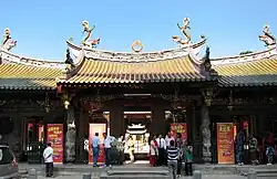 Front entrance of Thian Hock Keng Temple, Singapore.