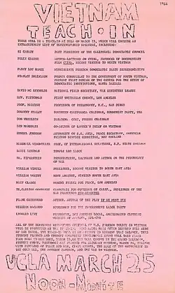 Leaflet is 8.5 x 14 inches and lists 21 speakers.