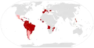 Location of 
 
Latin Union
Unió Llatina&nbsp;(Catalan) Union Latine&nbsp;(French) Unione Latina&nbsp;(Italian) União Latina&nbsp;(Portuguese) Uniunea Latină&nbsp;(Romanian) Unión Latina&nbsp;(Spanish)