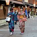 Japanese women wearing Kimono