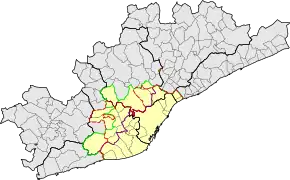 Poziția regiunii Zona Metropolitană Barcelona