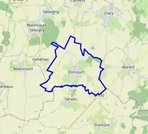 Poziția localității Élincourt