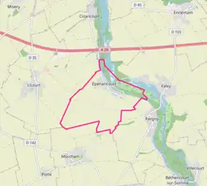 Poziția localității Épénancourt