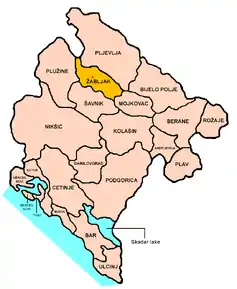 Poziția localității Žabljak