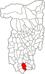 Poziția localității Șușani