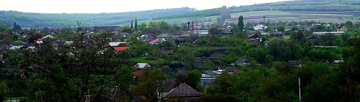 Panoramă parțială a localității