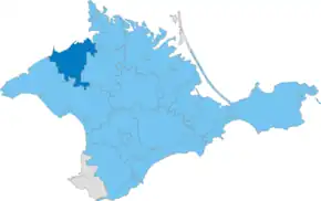 Poziția localității Rozdolne