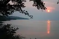 Zorii revărsându-se pe Lacul de acumulare Kahovka (august 2010)