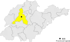 Poziția localității Jinan