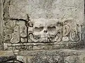 Detaliu de la Templul Craniului (Palenque)
