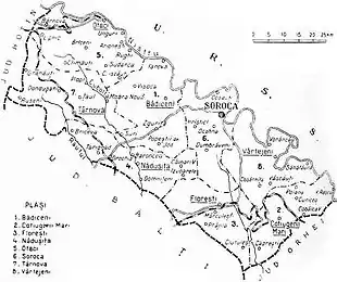Plășile județului Soroca în 1938