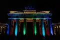 Poarta Brandenburg la Festivalul Luminilor din Berlin (23 octombrie 2009)