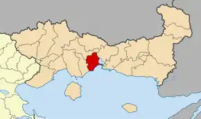 Poziția municipalității Avdira în regiunea Macedonia de Est și Tracia