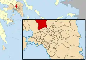 Poziția localității Fyli