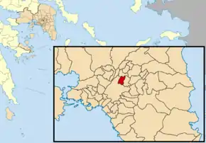 Poziția localității Galatsi (Γαλάτσι)