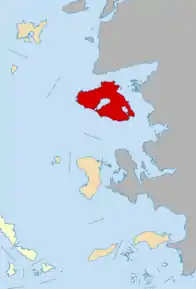 Poziția localității Lesbos