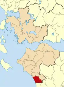 Poziția localității Zacharo