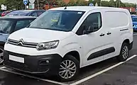 Citroën Berlingo van, are un design frontal diferit față de versiunea pentru pasageri