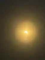 Eclipsă parțială observată din Los Angeles, California