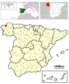 Poziția localității A Coruña