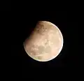 Eclipsa văzută la Bandung, Indonezia, la ora 03:14 UTC+7 (29 octombrie).