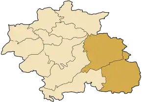 Localizarea districtului în cadrul provinciei