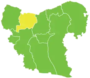 Poziția localității Districtul Azaz