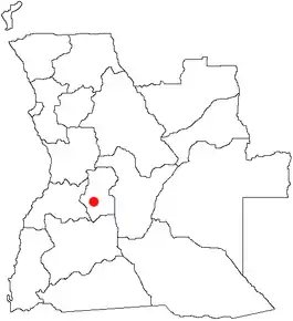 Poziția localității Caála