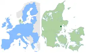 Poziția localității Århus