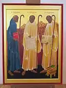 Cei trei abați fondatori Robertus, Alberticus, Stephanus