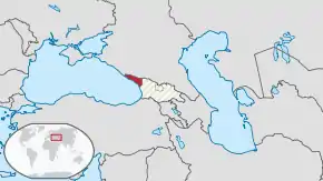 Abhazia pe harta regiunii