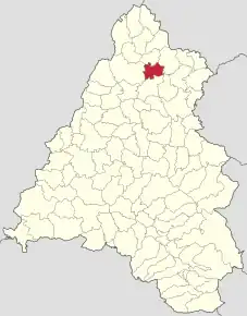 Localizare în cadrul județului