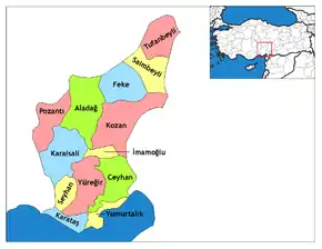 Poziția localității Aladağ