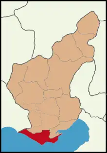 Poziția localității Karataș