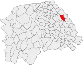 Amplasarea în cadrul județului