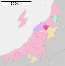 Poziția localității Agano, Niigata