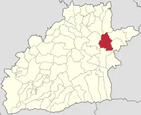 Localizarea în cadrul județului