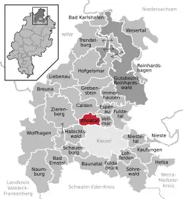 Poziția localității Ahnatal