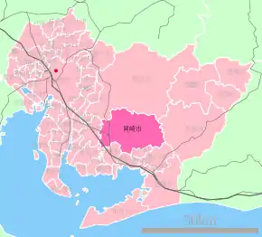 Poziția localității Okazaki