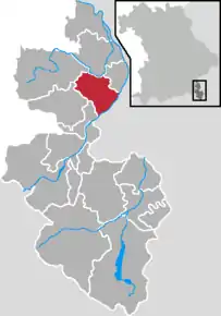 Poziția  Ainring pe harta districtului Berchtesgadener Land