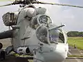 Tubul Pitot al unui elicopter Mi-25P.