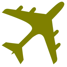 Silueta măslinie a avionului